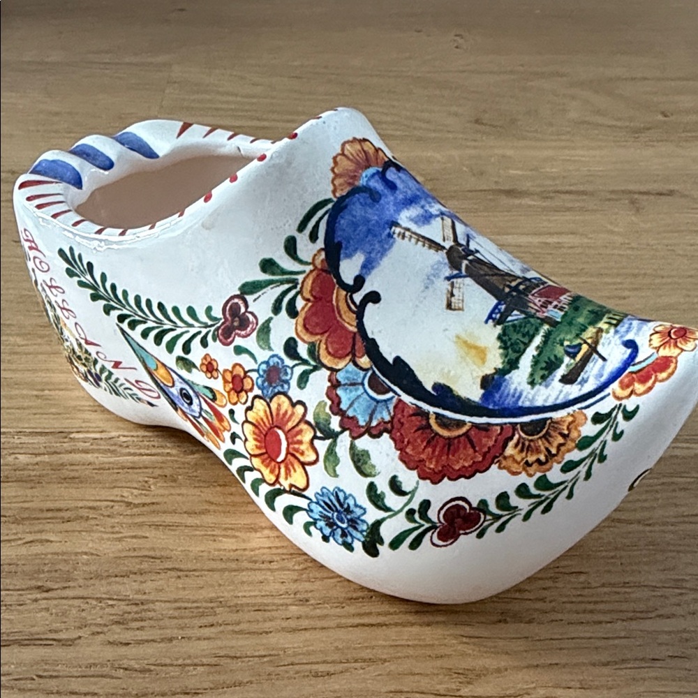 Floral Painted Clog Shoe